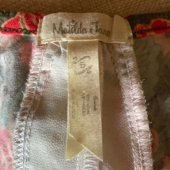 Matilda Jane Open Orchards floral tank with sheer back Size Small - Picture 10 of 11